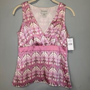 Banana Republic Silk Geometric Sleeveless Tank Top Blouse Shirt Size 0 (XS) NWT